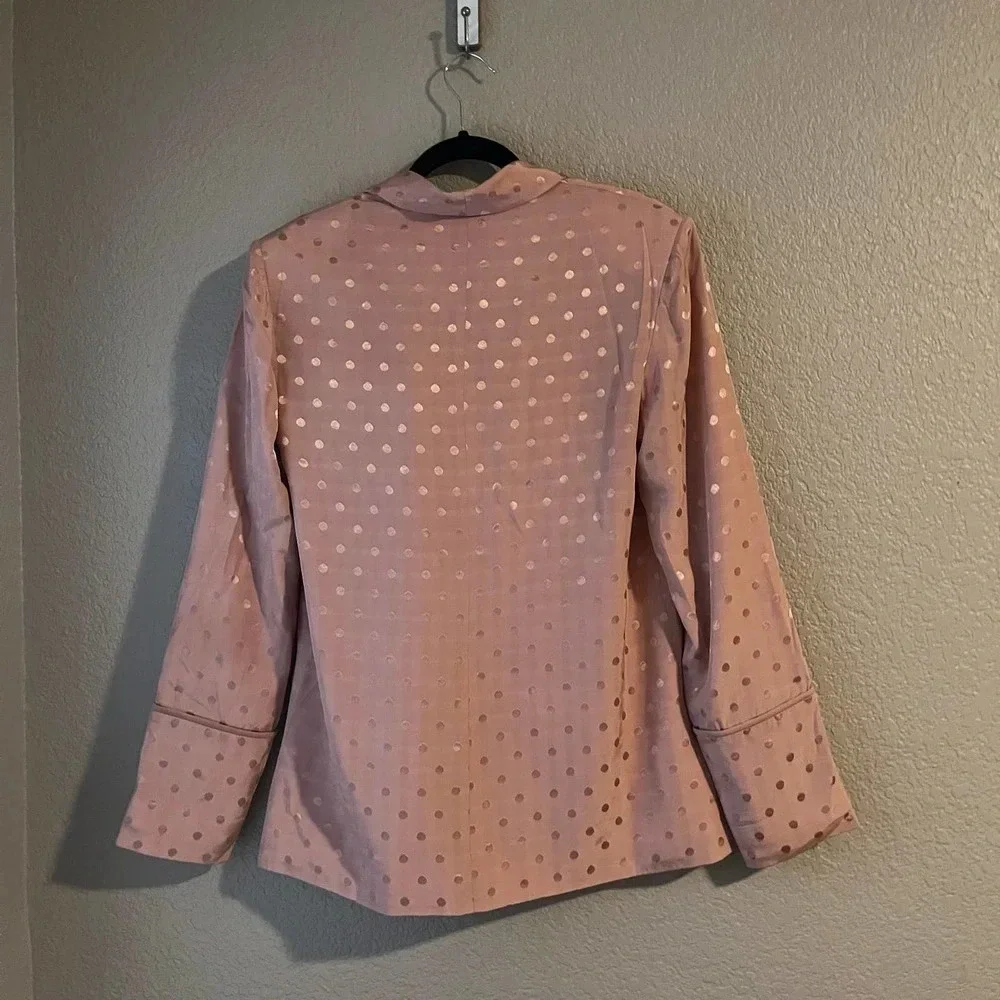 New Keepsake the Label Promise Peach Polka Dot Double Breasted Blazer NWT